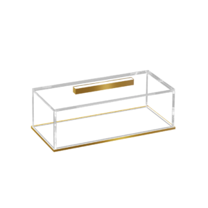 Gold Rectangle Cake Tray with Lid - Feldart
