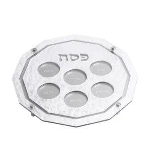 Seder Plate, White Pearl - Feldart